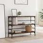 Mesa consola madera de ingeniería roble ahumado 100x32x75 cm de , Mesas auxiliares - Ref: Foro24-839050, Precio: 60,80 €, Des...