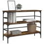 Mesa consola madera de ingeniería roble ahumado 100x32x75 cm de , Mesas auxiliares - Ref: Foro24-839050, Precio: 60,80 €, Des...