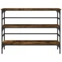 Mesa consola madera de ingeniería roble ahumado 100x32x75 cm de , Mesas auxiliares - Ref: Foro24-839050, Precio: 60,80 €, Des...