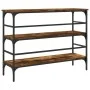 Mesa consola madera de ingeniería roble ahumado 100x32x75 cm de , Mesas auxiliares - Ref: Foro24-839050, Precio: 60,80 €, Des...