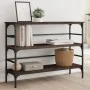Mesa consola madera de ingeniería marrón roble 100x32x75 cm by , Side tables - Ref: Foro24-839052, Price: 62,71 €, Discount: %