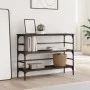 Mesa consola madera de ingeniería marrón roble 100x32x75 cm by , Side tables - Ref: Foro24-839052, Price: 62,71 €, Discount: %