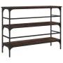 Mesa consola madera de ingeniería marrón roble 100x32x75 cm by , Side tables - Ref: Foro24-839052, Price: 62,71 €, Discount: %