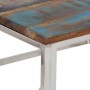 Mesa de centro acero inox plateado y madera maciza reciclada by , Coffee table - Ref: Foro24-349952, Price: 85,69 €, Discount: %