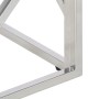 Mesa de centro acero inox plateado y madera maciza reciclada by , Coffee table - Ref: Foro24-349952, Price: 85,69 €, Discount: %