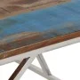 Beistelltisch aus Edelstahl in Silber und recyceltem Massivholz. von , Couchtisch - Ref: Foro24-349952, Preis: 84,54 €, Rabat...
