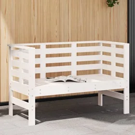 Massive Gartenbank aus weißer Kiefer 111,5x53x71 cm von , Gartenbänke - Ref: Foro24-825136, Preis: 77,97 €, Rabatt: %