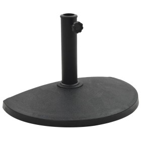 Halbkreisförmiger Sonnenschirmständer aus schwarzem Polyresin, 9 kg von vidaXL, Schirmständer - Ref: Foro24-45198, Preis: 55,...