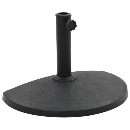 Halbkreisförmiger Sonnenschirmständer aus schwarzem Polyresin, 9 kg von vidaXL, Schirmständer - Ref: Foro24-45198, Preis: 47,...