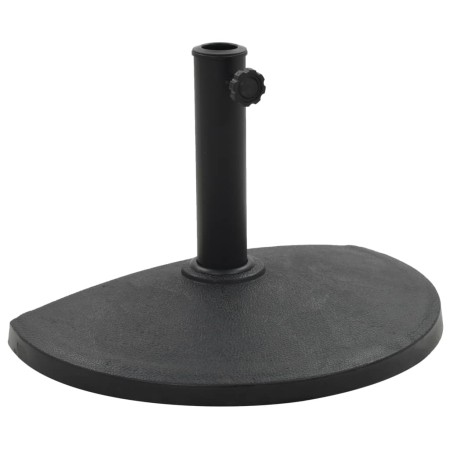 Halbkreisförmiger Sonnenschirmständer aus schwarzem Polyresin, 9 kg von vidaXL, Schirmständer - Ref: Foro24-45198, Preis: 55,...
