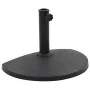 Halbkreisförmiger Sonnenschirmständer aus schwarzem Polyresin, 9 kg von vidaXL, Schirmständer - Ref: Foro24-45198, Preis: 47,...