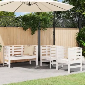 3-teiliges Gartensitzgruppen-Set aus massivem Kiefernholz in Weiß. von , Gartensets - Ref: Foro24-825143, Preis: 178,44 €, Ra...