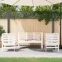 3-teiliges Gartensitzgruppen-Set aus massivem Kiefernholz in Weiß. von , Gartensets - Ref: Foro24-825143, Preis: 178,44 €, Ra...