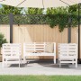 Juego de muebles de jardín 3 pzas madera maciza de pino blanco de , Conjuntos de jardín - Ref: Foro24-825143, Precio: 180,05 €