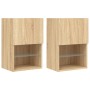 Muebles de TV con luces LED 2 uds roble Sonoma 40,5x30x60 cm de , Muebles TV - Ref: Foro24-837034, Precio: 78,23 €, Descuento: %