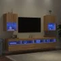 TV-Möbel mit LED-Lichtern, 2 Stück, Sonoma-Eiche, 40,5x30x60 cm. von , TV-Möbel - Ref: Foro24-837034, Preis: 75,03 €, Rabatt: %