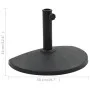Black polyresin semicircle parasol base 9 kg by vidaXL, Umbrella bases - Ref: Foro24-45198, Price: 51,76 €, Discount: %