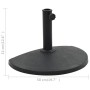 Halbkreisförmiger Sonnenschirmständer aus schwarzem Polyresin, 9 kg von vidaXL, Schirmständer - Ref: Foro24-45198, Preis: 55,...