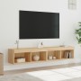 TV-Möbel mit LED-Lichtern, 2 Stück, Sonoma-Eiche, 80x30x30 cm. von , TV-Möbel - Ref: Foro24-837146, Preis: 72,32 €, Rabatt: %