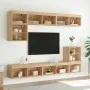 Muebles de TV con luces LED 2 uds roble Sonoma 80x30x30 cm by , TV Furniture - Ref: Foro24-837146, Price: 70,99 €, Discount: %