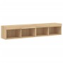 TV-Möbel mit LED-Lichtern, 2 Stück, Sonoma-Eiche, 80x30x30 cm. von , TV-Möbel - Ref: Foro24-837146, Preis: 72,32 €, Rabatt: %