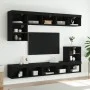 Muebles de TV con luces LED 2 uds negro 80x30x30 cm de , Muebles TV - Ref: Foro24-837144, Precio: 77,45 €, Descuento: %