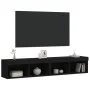 Muebles de TV con luces LED 2 uds negro 80x30x30 cm de , Muebles TV - Ref: Foro24-837144, Precio: 77,45 €, Descuento: %