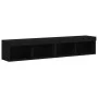 Muebles de TV con luces LED 2 uds negro 80x30x30 cm de , Muebles TV - Ref: Foro24-837144, Precio: 77,45 €, Descuento: %