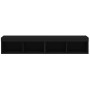 Muebles de TV con luces LED 2 uds negro 80x30x30 cm de , Muebles TV - Ref: Foro24-837144, Precio: 81,49 €, Descuento: %