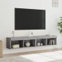 TV-Möbel mit LED-Lichtern, 2 Stück, Sonoma Grau, 80x30x30 cm. von , TV-Möbel - Ref: Foro24-837152, Preis: 74,06 €, Rabatt: %