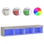 TV-Möbel mit LED-Lichtern, 2 Stück, Sonoma Grau, 80x30x30 cm. von , TV-Möbel - Ref: Foro24-837152, Preis: 72,91 €, Rabatt: %
