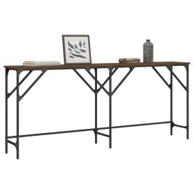 Mesa consola madera de ingeniería marrón roble 180x29x75 cm by , Side tables - Ref: Foro24-837766, Price: 58,26 €, Discount: %