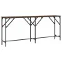 Mesa consola madera de ingeniería marrón roble 180x29x75 cm by , Side tables - Ref: Foro24-837766, Price: 57,57 €, Discount: %