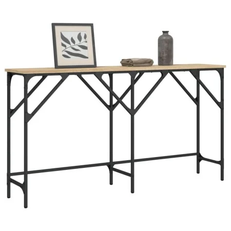Mesa consola madera de ingeniería roble Sonoma 140x29x75 cm by , Side tables - Ref: Foro24-837758, Price: 48,29 €, Discount: %