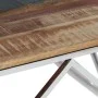 Beistelltisch aus Edelstahl in Silber und recyceltem Massivholz. von , Couchtisch - Ref: Foro24-349984, Preis: 121,31 €, Raba...