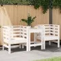 Gartenstühle 2 Stück Massivholz Kiefer Weiß 61,5x53x71 cm von , Gartenstühle - Ref: Foro24-825129, Preis: 109,07 €, Rabatt: %