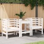 Gartenstühle 2 Stück Massivholz Kiefer Weiß 61,5x53x71 cm von , Gartenstühle - Ref: Foro24-825129, Preis: 110,11 €, Rabatt: %