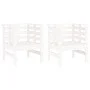 Gartenstühle 2 Stück Massivholz Kiefer Weiß 61,5x53x71 cm von , Gartenstühle - Ref: Foro24-825129, Preis: 110,11 €, Rabatt: %