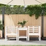Gartenstühle 2 Stück Massivholz Kiefer Weiß 61,5x53x71 cm von , Gartenstühle - Ref: Foro24-825129, Preis: 109,07 €, Rabatt: %