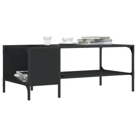 Mesa de centro con estante madera ingeniería negro 100x51x40 cm by , Coffee table - Ref: Foro24-837732, Price: 37,11 €, Disco...