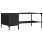 Mesa de centro con estante madera ingeniería negro 100x51x40 cm by , Coffee table - Ref: Foro24-837732, Price: 37,11 €, Disco...
