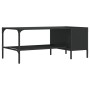 Mesa de centro con estante madera ingeniería negro 100x51x40 cm by , Coffee table - Ref: Foro24-837732, Price: 37,43 €, Disco...
