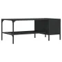 Mitteltisch mit Regal aus schwarzem Ingenieurholz 100x51x40 cm. von , Couchtisch - Ref: Foro24-837732, Preis: 37,11 €, Rabatt: %