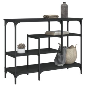 Mesa consola con estantes negro 100x35x75 cm by , Side tables - Ref: Foro24-837787, Price: 60,10 €, Discount: %