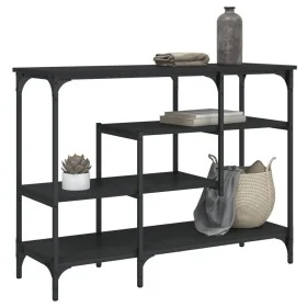 Mesa consola con estantes negro 100x35x75 cm by , Side tables - Ref: Foro24-837787, Price: 59,50 €, Discount: %