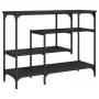 Schwarzer Konsolentisch mit Regalen 100x35x75 cm von , Seitentische - Ref: Foro24-837787, Preis: 60,10 €, Rabatt: %