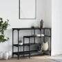 Mesa consola con estantes negro 100x35x75 cm by , Side tables - Ref: Foro24-837787, Price: 60,10 €, Discount: %