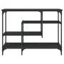 Schwarzer Konsolentisch mit Regalen 100x35x75 cm von , Seitentische - Ref: Foro24-837787, Preis: 60,10 €, Rabatt: %