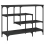 Mesa consola con estantes negro 100x35x75 cm de , Mesas auxiliares - Ref: Foro24-837787, Precio: 60,04 €, Descuento: %