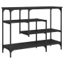 Schwarzer Konsolentisch mit Regalen 100x35x75 cm von , Seitentische - Ref: Foro24-837787, Preis: 60,10 €, Rabatt: %